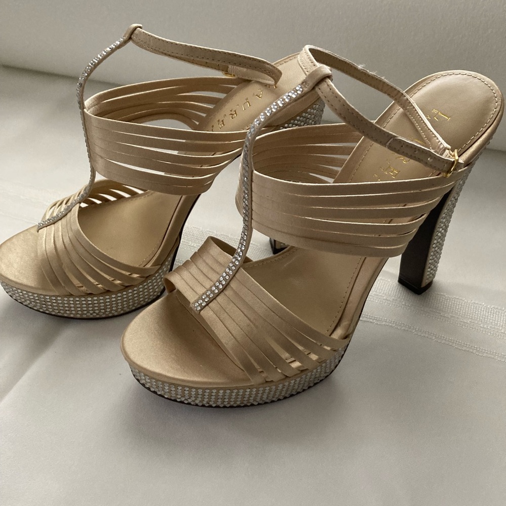 Ralph Lauren Fiona new rhinestone embellished high heel sandals